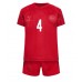 Tanie Strój piłkarski Dania Simon Kjaer #4 Koszulka Podstawowej dla dziecięce MŚ 2022 Krótkie Rękawy (+ szorty)